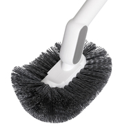 Brosse de toilette multi-angles en PP avec manche en arc chaud personnalisable, directement de l'usine