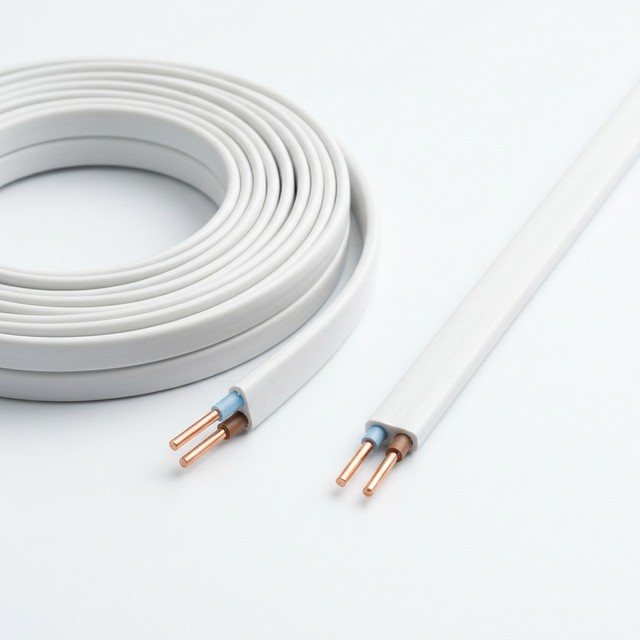 BVVB 2 Core 300/500V Twin Core Copper PVC Insulated PVC Sheathed Flat Building Wire Electric Cable IEC for House Wiring