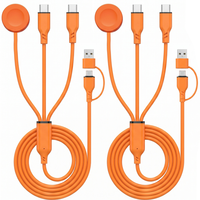 Nouveau câble en cuivre étamé 2-en-3 avec isolation en silicone souple 2026, 100Wx2, USB Type C, charge rapide, faible température, certifié CE ROHS FCC pour écouteurs