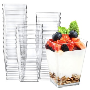 150ml PS <strong>Disposable</strong> Plastic Mousse Cup with Lid and Spoon Mini <strong>Dessert</strong> Cups 5oz Drinkware - Product Image 4