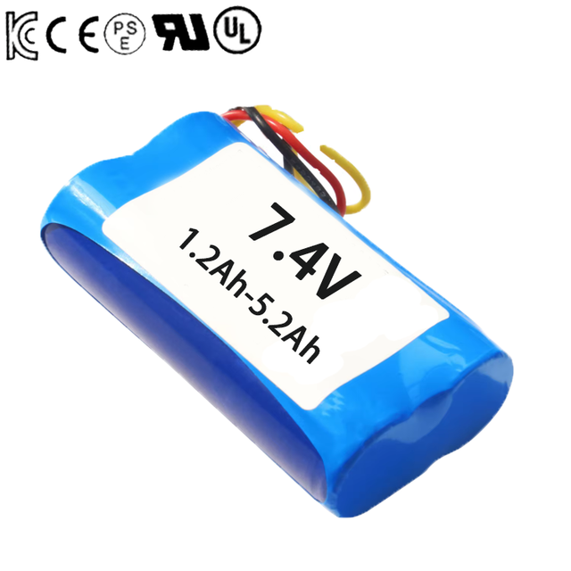 Hot Sale 7.4V Rechargeable Lithium Battery Pack 1.2Ah 1.5Ah 2.2Ah 2.6Ah 3Ah 5Ah 5.2Ah for RC Toys & Portable Devices