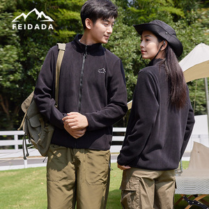 Mùa xuân và mùa thu Orly lông cừu hàng đầu cho nam giới và phụ nữ vài của hoodie dây kéo đứng lên cổ áo giản dị áo - Product Image 5