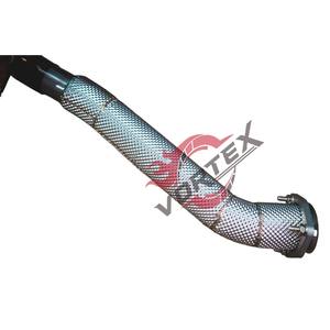 Collecteur de tuyau d'échappement en acier inoxydable T304 à haut débit Vortex - 1,5 mm d'épaisseur, finition bleu brûlé poli pour Ferrari F430 - Product Image 3