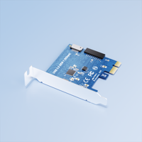 Nouvelle arrivée carte d'extension PCIE 1X vers USB3.2 Gen 1(5Gbps) PCI-E 20PIN + interface Type-e prix d'usine d'origine