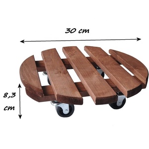 <span class=keywords><strong>Pot</strong></span> de plante de jardin rond, Vintage, caddie <span class=keywords><strong>sur</strong></span> roues - Product Image 2