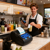Impresora de Etiquetas Térmicas Inalámbrica Mini AIXW de 58 mm, Impresora Portátil de Etiquetas para Tiendas Minoristas, para Etiquetado de Pequeñas Empresas, en Stock