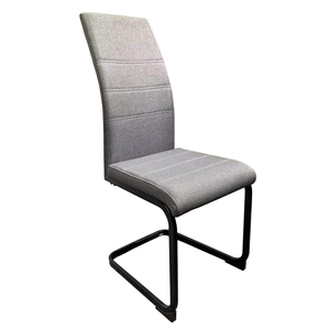 Modern High Back Fabric Home Furniture Dining <b>Chair</b> With Metal Legs for Restaurant - Product Image 1