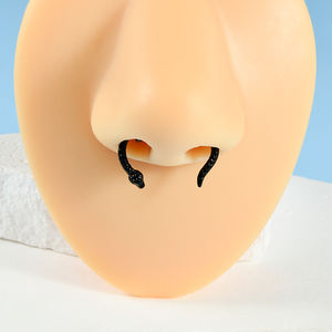 Anillo de Nariz Magnético de Acero Inoxidable, Anillo de Nariz de Serpiente en Forma de Herradura, Clip de Nariz Falso Sin Perforación, Joyería de Piercing de Nariz - Product Image 3