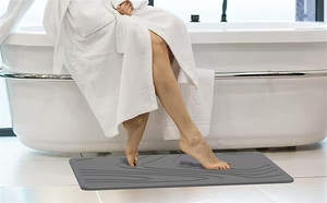 Tappetino bagno diatomee <span class=keywords><strong>in</strong></span> terra diatomica 60*39cm per il bagno per il piede e l'assorbimento dell'acqua ad asciugatura rapida per la doccia <span class=keywords><strong>in</strong></span> <span class=keywords><strong>pietra</strong></span> di Diatomite - Product Image 4