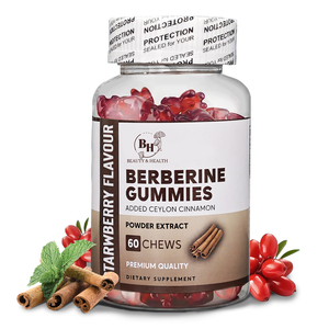 Gomitas de berberina orgánicas OEM/ODM, Canela de Ceilán, suplemento de hierbas de etiqueta privada, vitaminas para adultos, no para mujeres embarazadas - Product Image 1