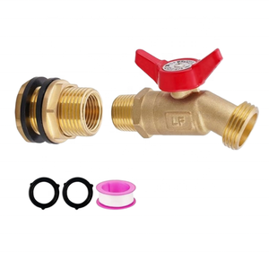 Robinet d'<span class=keywords><strong>eau</strong></span> en laiton massif, filetage 3/4 GHT, vanne pour <span class=keywords><strong>tuyau</strong></span> d'<span class=keywords><strong>arrosage</strong></span>, robinet pour baril de pluie - Product Image 2