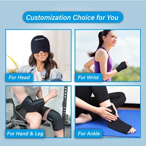 Chapeau de thérapie par le froid CSI pour les migraines, <span class=keywords><strong>masque</strong></span> pour les yeux pour le soulagement du stress, gel <span class=keywords><strong>anti</strong></span>-<span class=keywords><strong>migraine</strong></span>, chapeau avec poche à glace - Product Image 5