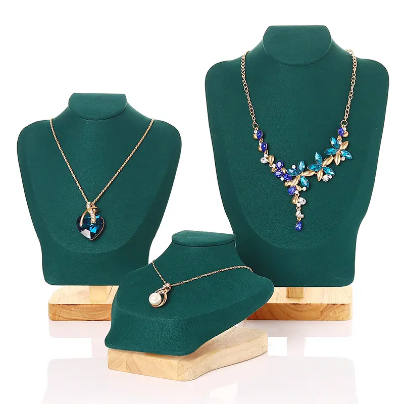 Espositori per gioielli di moda per espositori per gioielli di lusso in negozio Set di espositori per gioielli in legno personalizzati