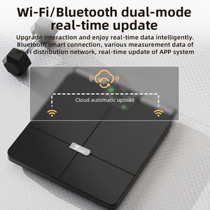 Vücut kompozisyonu uygulaması için Bluetooth vücut yağ ölçer WiFi banyo tartı için benzersiz 8 elektrikli dijital vücut analizörü - Product Image 2