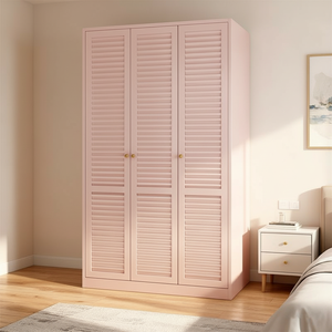 ארון בגדים יוקרתי ורוד עם דלתות מרומם | מודרני בגדים פנים מתקפלים ארון בגדים לחדר שינה - Product Image 5