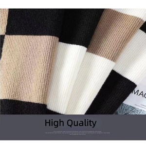 Мужской зимний вязаный свитер с круглым вырезом, повседневный, теплый, с ромбовидным узором, с возможностью нанесения логотипа на заказ (OEM) - Product Image 5