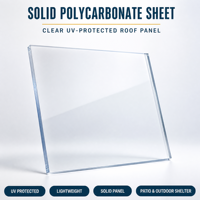 Panneau de toiture transparent en polycarbonate de Chine, solide, protégé contre les UV, léger, pour couverture de patio et abri extérieur