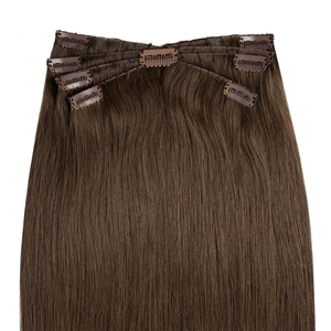 Extensions capillaires à clipser en forme d'araignée, 22 pouces, 100 % cheveux humains bruns, lisses, ondulés, naturels, Remy, vente en gros - Product Image 2