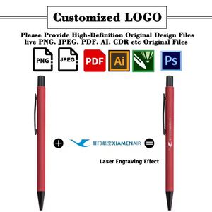 Commercial Office Supplies Promotional <b>Gifts</b> Rubber Coated Soft Touch <b>Pen</b> with Custom Logo Metal Engraving - Product Image 3