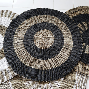 Tapis de tapis de jonc de mer rond fait à la main de haute qualité naturel directement de l'usine du Viet Nam pour la décoration intérieure - Product Image 2