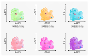 Thu nhỏ Dollhouse 3D phim hoạt hình kỳ lân phát sáng trong bóng tối bức tượng nhỏ hồ cá vườn nhựa đồ trang trí bí ẩn đồ chơi trẻ em - Product Image 2