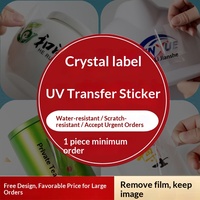 Film de transfert UV Crystal Label AB, autocollant adhésif transparent or et argent pour marquage à chaud, utilisation agricole, forme irrégulière