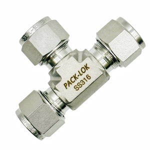 Geschmiedetes Kompressionsrohrfitting 316 Edelstahl NPT Gleichmäßiges T-Stück mit Sechskantkopf - Product Image 2