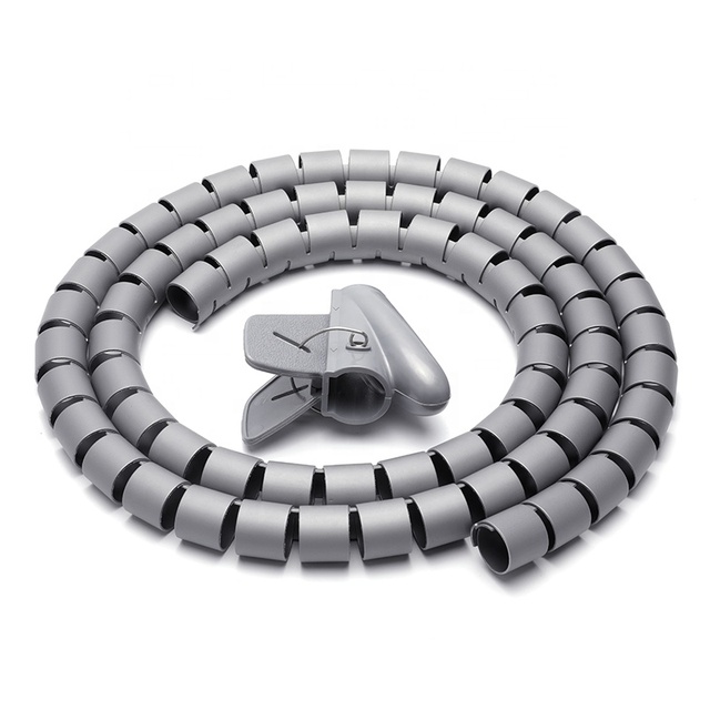 PE Spiral Cable Winder Protector Cord Organizer Tube Management Tidy Kit Cable Sleeves