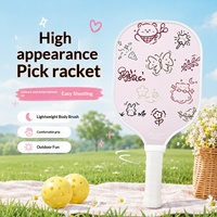 Raquette de pickleball en fibre de verre transfrontalière approuvée USAPA, combo sportif parent-enfant pour l'extérieur - Directement de l'usine