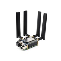 Waveshare RM500U-CN 5G HAT para Raspberry Pi, Cuatro Antenas, LTE-A Multibanda, Compatible con 5G/4G/3G
