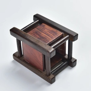 Juego de té de madera maciza de ébano, seis utensilios cuadrados para la ceremonia del té, para té Kung Fu - Product Image 3