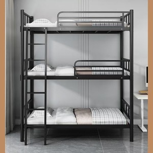 EKONGLONG moderno 3-strato di metallo triplo letto a castello facile montaggio convertibile soppalco per dormitorio scuola soggiorno appartamento deposito - Product Image 1
