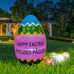 Huevo de Pascua Inflable Gigante de 3 Pies, Impermeable, con Luces LED, Decoraciones Coloridas Ecológicas para Uso en Interiores/Exteriores - Product Image 3