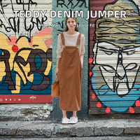Rok Jumper Overall Denim All-in-One Model Longgar Tinggi Ketebalan Sedang Musim Semi Musim Panas Musim Gugur Model Pakaian Jalanan 453