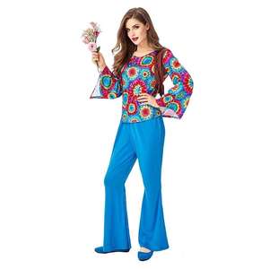 Costume rétro pour femmes pour Halloween, années 70, hippie, Halloween, Saturday Night <span class=keywords><strong>Fever</strong></span>, robe funky <span class=keywords><strong>disco</strong></span> ball - Product Image 1