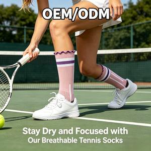 <span class=keywords><strong>Calcetines</strong></span> de Tenis de Compresión para Juegos Intensos de Pádel, Letras Altamente Personalizadas, Hilo Absorbente de Sudor, Reducen la Fatiga del Pie, Muestra Gratis - Product Image 1