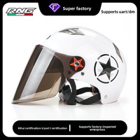[Personnalisé] Casque de moto électrique à double lentille, protection solaire estivale, coupe-vent, unisexe, sécurité à la conduite