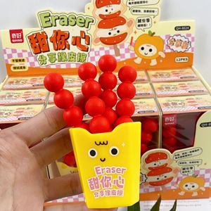 Yeni patates kızartması çikolata bar şekli paylaşımı silgi takım sevimli yeşil soğan silgi temiz çocuk hediye okul kırtasiye seti - Product Image 4