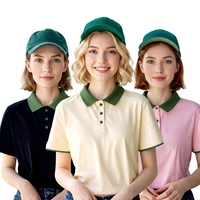 Polo en coton à manches courtes pour homme, personnalisé avec logo en relief, uniforme de serveur pour restaurant, café et salon de thé, avec poche