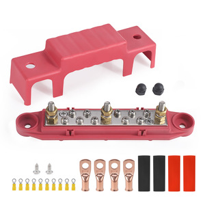 Battery Terminal Block 150A Red Nylon Copper Busbar <b>Kit</b> For RV Ship <b>Electrical</b> Systems - Product Image 3