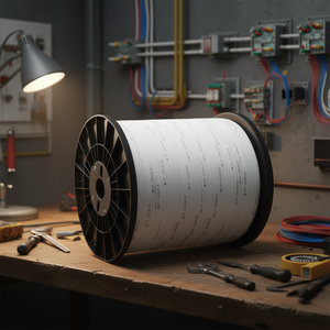 Cinta de Poliéster Blanca para Sujeción, 5249 Pies, 1250 Lbf de Capacidad de Tensión, Cinta de Sujeción Impresa para Cables Eléctricos - Product Image 2