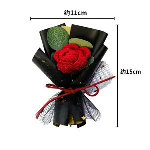 Eternal <strong>Flower</strong> Rose Christmas Companion Gift <strong>Bouquet</strong> Simulation <strong>Flower</strong> Tulip Knitted <strong>Bouquet</strong> Floral Ornament Gift Mini <strong>Bouquet</strong> - Product Image 2