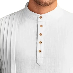 2025 nouveau moyen-orient <span class=keywords><strong>arabe</strong></span> décontracté mode ample Simple bouton <span class=keywords><strong>chemise</strong></span> hommes Robe musulmane - Product Image 5
