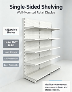 Heavy Duty Gondola Supermarket Shelving 6 Tier Metal Grid <b>Rack</b> With Back Freestanding Retail Store Display <b>Shelves</b> Epoxy Coated - Product Image 2