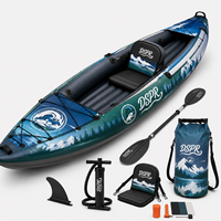 Kayak gonflable en gros avec logo personnalisé, bateau de tourisme biplace avec plancher Drop Stitch pour la location en station et les revendeurs
