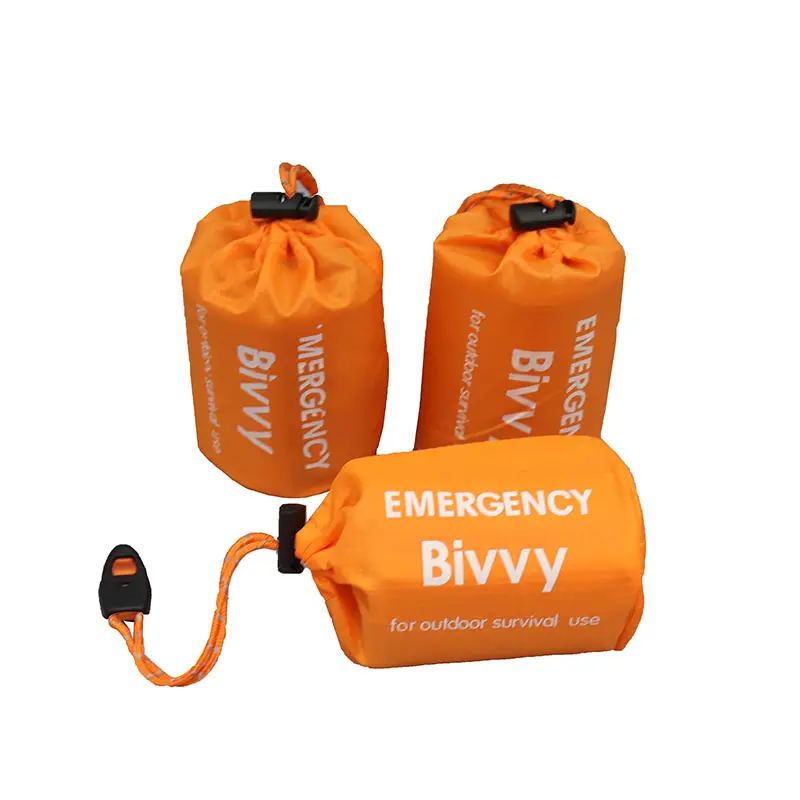 आपातकालीन Bivy बोरी अस्तित्व स्लीपिंग बैग Mylar थर्मल Bivvy आपातकालीन स्लीपिंग बैग
