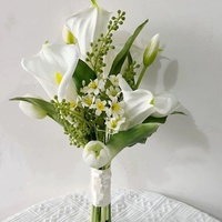 Bouquet de fleurs artificielles personnalisables, calla, lys, tulipe, élégant, style français, accessoires de photographie de mariage, décoration, ornement