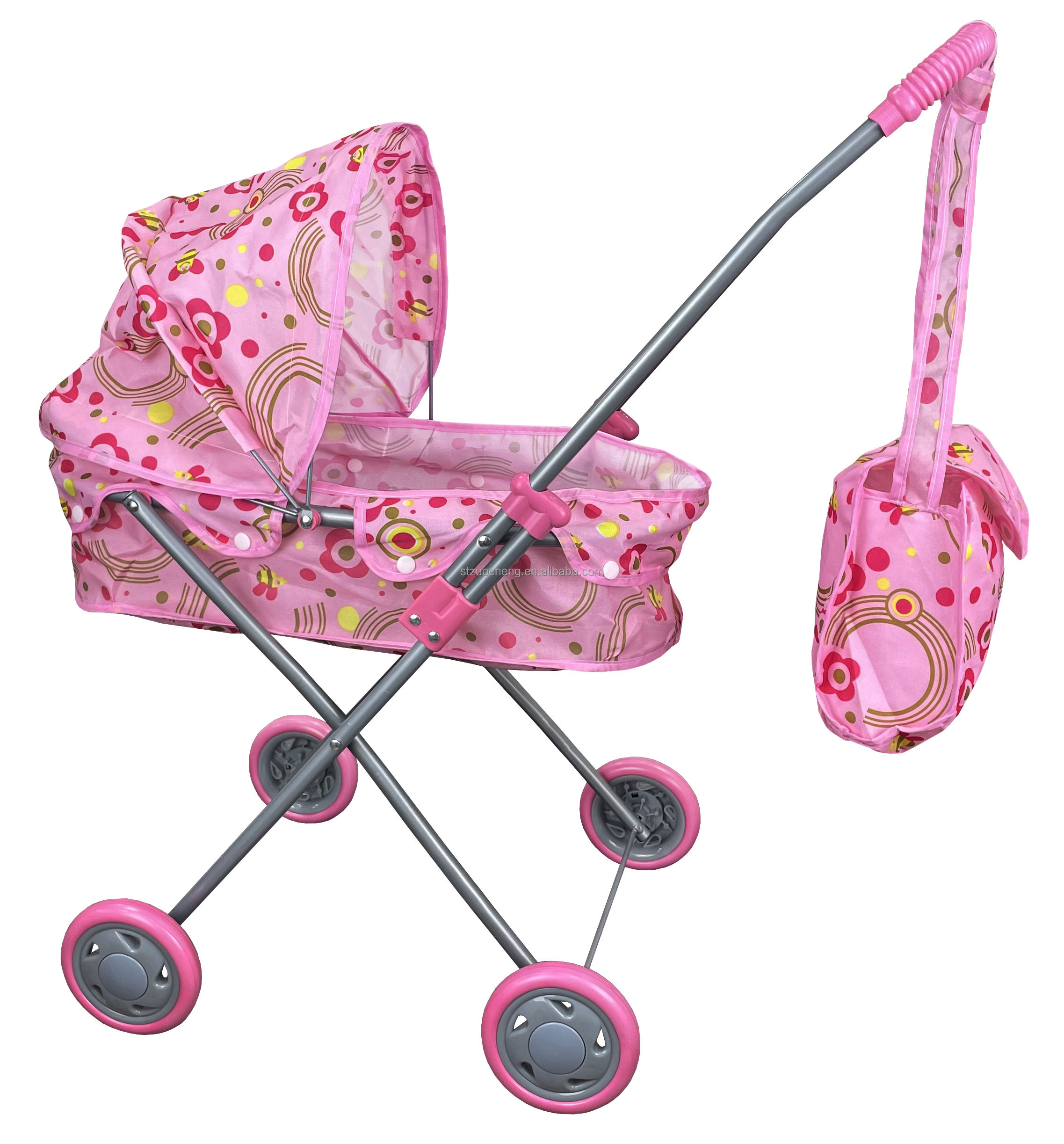 Kids pink Girl Lovely Baby 18 Inch Dolls Accessories Umbrella Car Seat  Stroller Toys with Shoulder Bag - Main Image