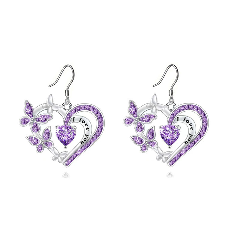 Pendientes Morados