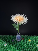 Lampe solaire de jardin à LED IP65 en forme de chrysanthème, à brancher, sans fil, avec contrôle de la température de couleur réglable, éclairage à fibre optique CRI